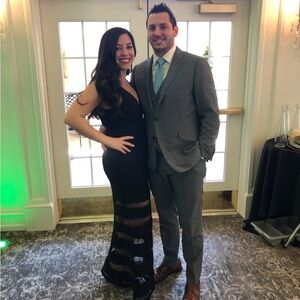 Betsy & Adam Black Formal Long Dress Size 8